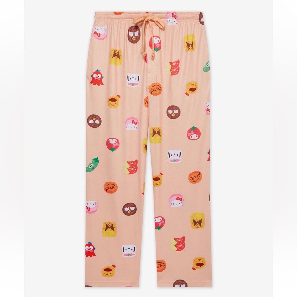 NEW Sanrio Hello Kitty & Friends Bento Snacks Allover Print Sleep Pants Size L